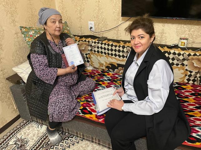 Huquqiy aksiya doirasida keksa onaxonning hujjatlari tiklab berildi 