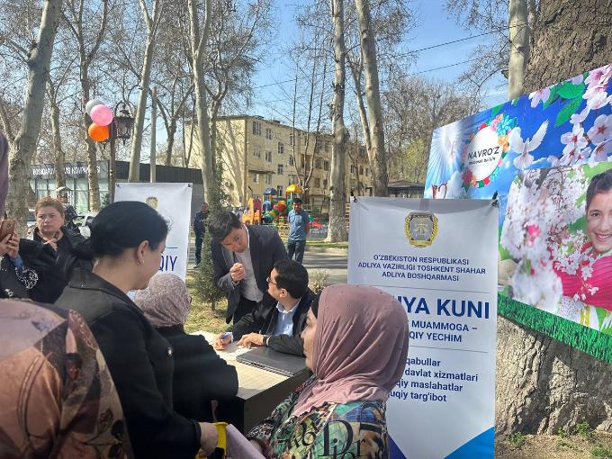 “Xotin-qizlarga huquqiy ko‘mak” aksiyasi doirasida ommaviy sayyor qabul 